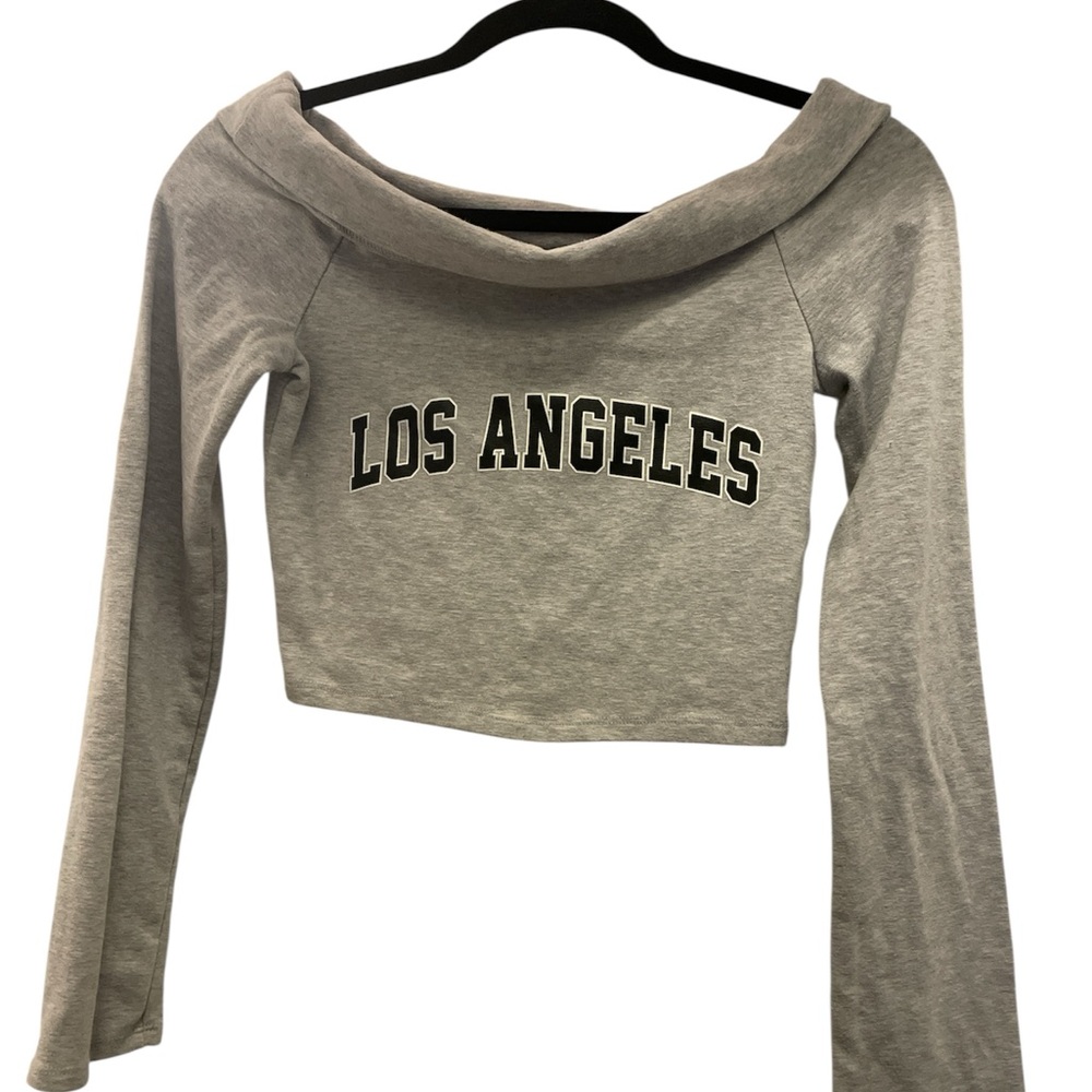 Forever 21 Gray Los Angeles Crop Top